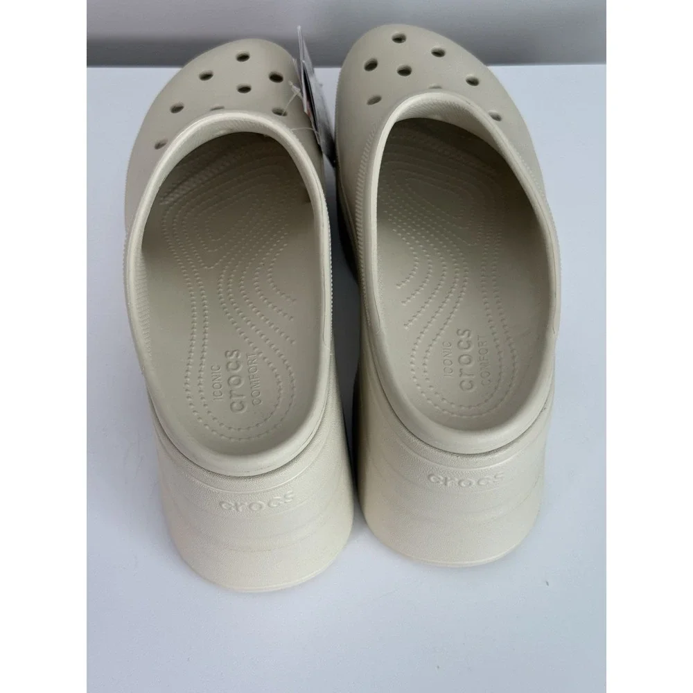 Crocs Siren Clog‎ Men 11 Bone Beige White Platform Chunky Heels Y2K Bratz Doll